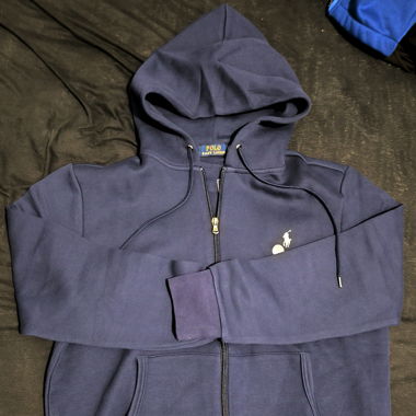 Ralph Lauren veste à zip bleu marin