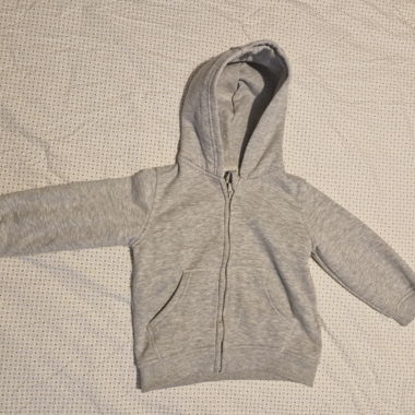 Sweat à capuche gris 4 ans, 107 cm