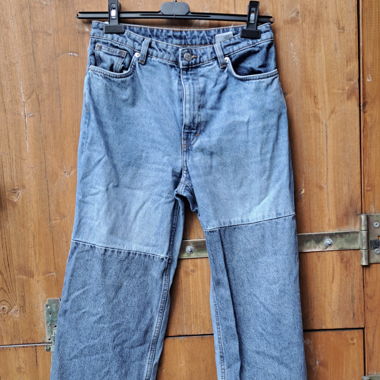 Monki wide leg jeans, multicolored & mid waisted