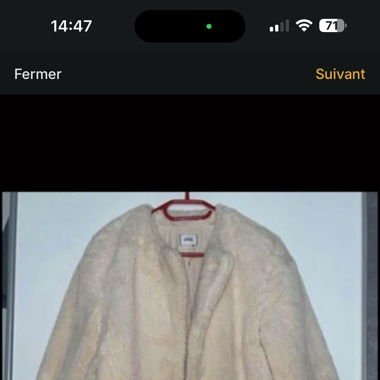 Veste fausse fourrure