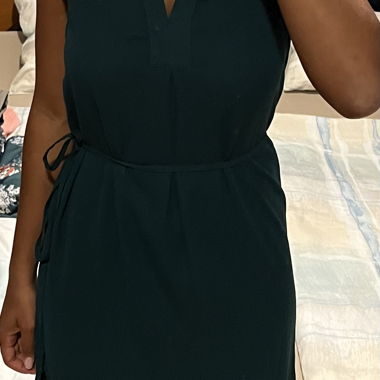 Dark Green Wrap Dress