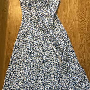 Robe d'été fleurie bleue