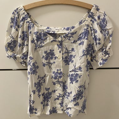 Top camicia a fiori, Taglia S