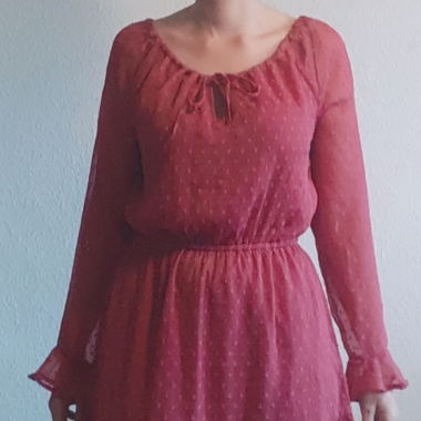 Luftiges Kleid Dunkelrosa S