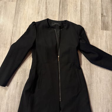 Schwarzer Zara Basic Mantel mit Reissverschluss