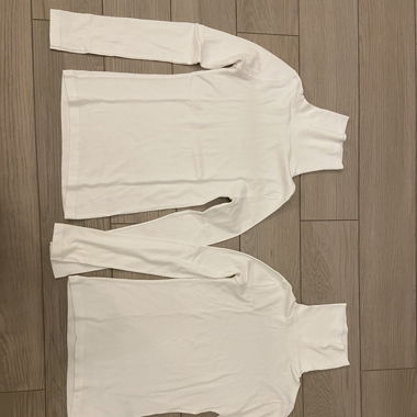 Lot de 2 tops blancs à col roulé