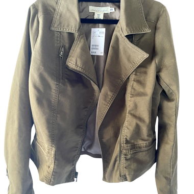 NEU Veste H&M style biker kaki olive vert