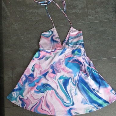 Multicolored short dress FB Sister