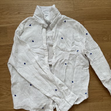Muslin Summer Shirt with Hearts