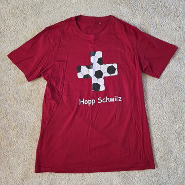 Rotes Hopp Schwiiz T-Shirt