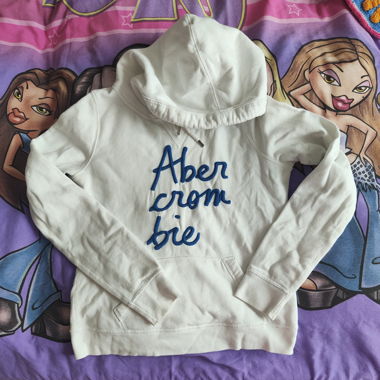 Hoodie blanc Abercrombie