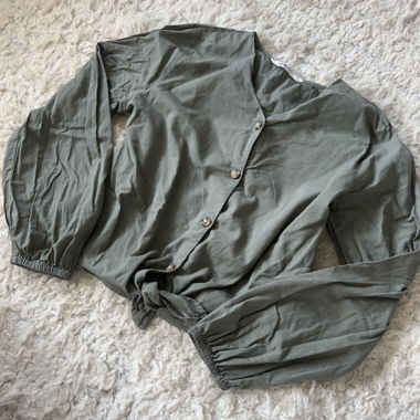 Blouse cropped green