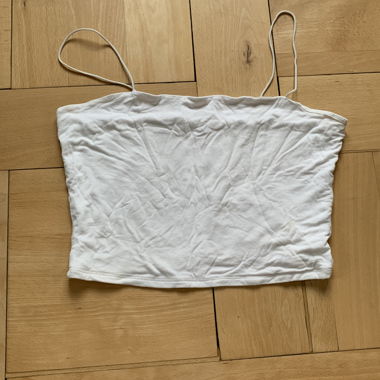 White spaghetti-strap top Bear Dance M