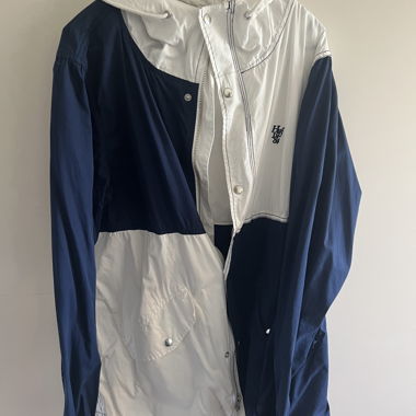 HUF leicht Jacke blau/weiss