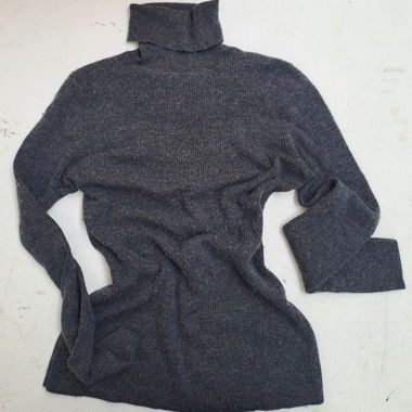 Dark grey roll-neck sweater