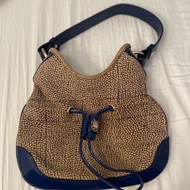 Borsa a mano vintage in pelle Borbonese 