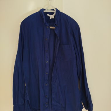 Chemise bleue Celio à col officier
