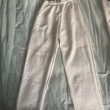 Zebra Cream Casual-Hose Grösse S