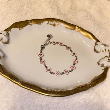 Rosa Kleeblatt Armband