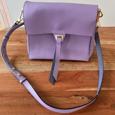 Coccinelle lilac leather crossbody bag