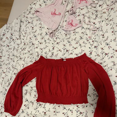 schulterloses croptop
