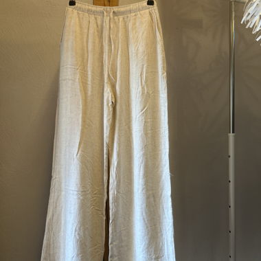 Pantalon en tissu beige