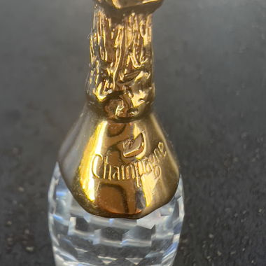 Mini-dekorative Champagnerflöte aus Kristall