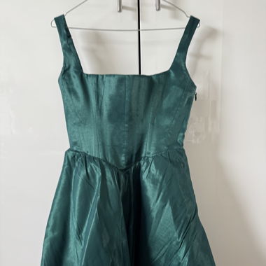 Oh Polly Corset Green Mini Dress