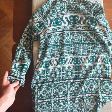 Blouse with high collar