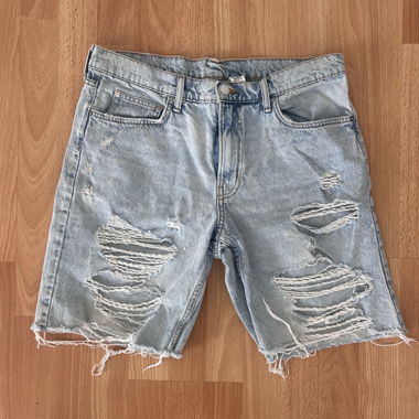 Ripped Denim Shorts
