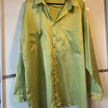 Camicia in raso verde