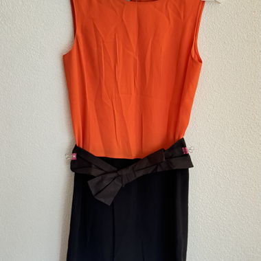 Prada abito tubino arancione-nero taglia 40