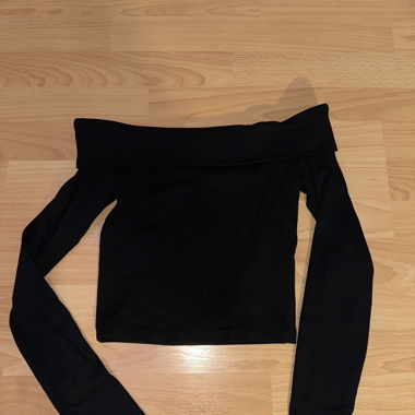 black off-shoulder top