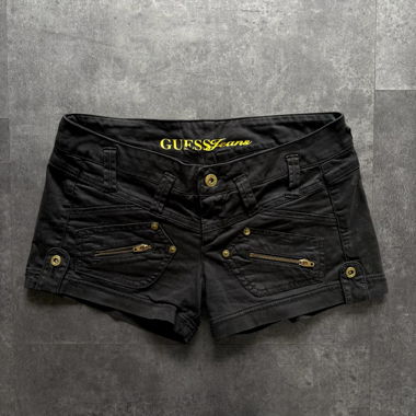 "Guellia" Vintage Low-Waist Shorts mit Reissverschluss-Detail