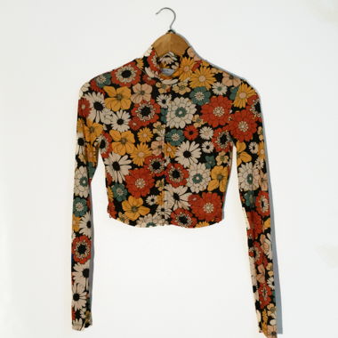 Haut à fleurs vintage 