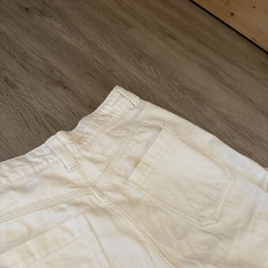 White cargo jeans