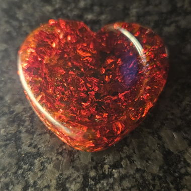 Worry Stone Rouge scintillant 