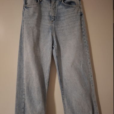 Jeans H&M taille haute à jambes larges bleu clair