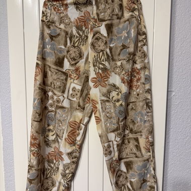 Patterned Fabric Trousers STYLE THOUSAND