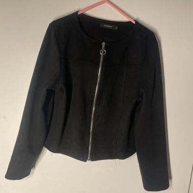 Giacca nera con zip
