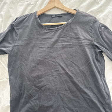 T-shirt manches longues gris Zara
