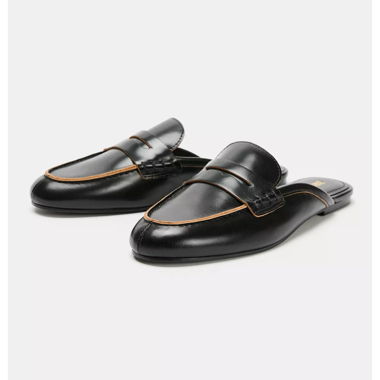 Mule nere stile mocassino