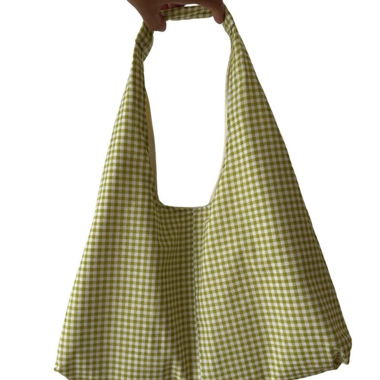 Handmade Gingham Triangle Bag