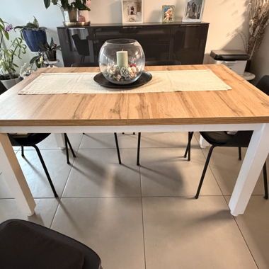 Table à manger en bois extensible 
