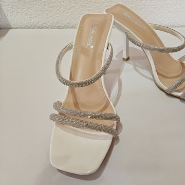 Sabot bianche con strass