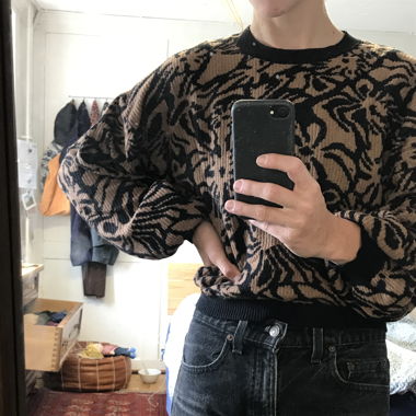 Gemusterter weicher Pulli 