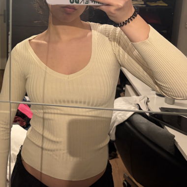 Top côtelé Stradivarius taille S