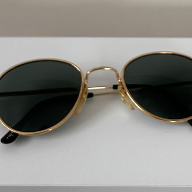 Sonnenbrille rund und gold