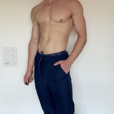 Pantaloni in cotone blu navy da uomo Lululemon