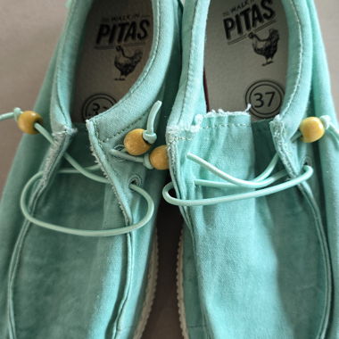Turquoise slip-on shoes size 37